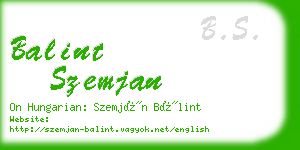 balint szemjan business card